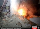 Následky ruských nálet v syrském Rakká. Snímek zveejnil web Amaq news...