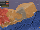 Situace v Jemenu k 15. listopadu 2015 podle nezávislé komunity ArchiCivilians
