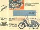 Dobový prospekt motocyklu Jawa 555 "Pionier