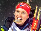 VÍTZKA. U zase slaví. Gabriela Soukalová vyhrála sprint ve védském...