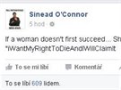 Sinéad OConnorová na svém Facebooku vyhroovala sebevradou, její profil pak...