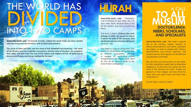„Svět je rozdělený na dva tábory,“ hlásá islamistický časopis. (3. prosince 2015)
