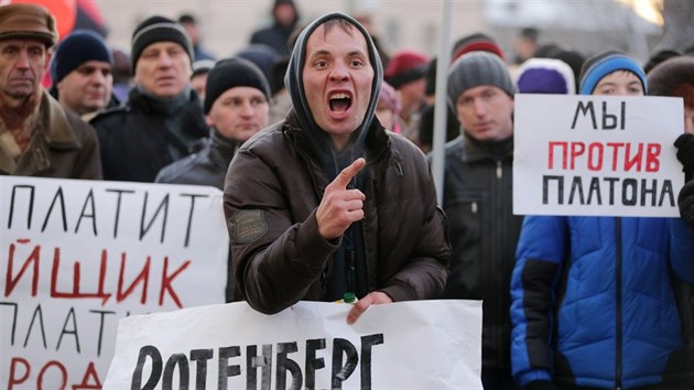 Protesty proti mtnmu v ruskm mst Ivanovo (29. listopadu 2015)