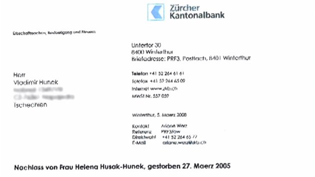 Dokumenty, na kter� podvodn�k Vladim�r Hun�k podle �T l�kal sv� ob�ti, mezi nimi� mohl b�t i Miloslav Ransdorf.