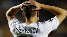 Denis eryev z Realu Madrid bhem utkání Královského poháru v Cádizu.