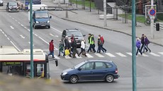 Kiovatka u jihlavského City Parku. idii jí asto projídjí na ervenou. To...