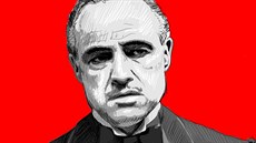 Ilustrace z dárkového vydání románu Kmotr