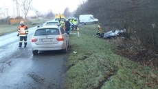 �idi�ka, která bourala u Rokycan, p�evrátila auto na st�echu, kdy� vezla svoji...