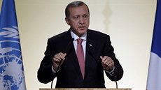 Turecký prezident Recep Tayyip Erdogan během klimatické konference v Paříži (1....