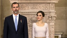 panlská král Felipe VI. a královna Letizia (Madrid, 19. ervna 2015)