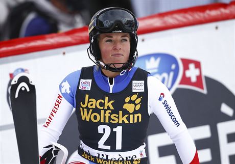 VÍTZKA. Lara Gutová po superkombinaci ve Val d'Isere.