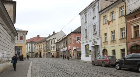 Souasný pohled na ást olomoucké tídy 1. máje (9. prosince 2015), kterou eká...