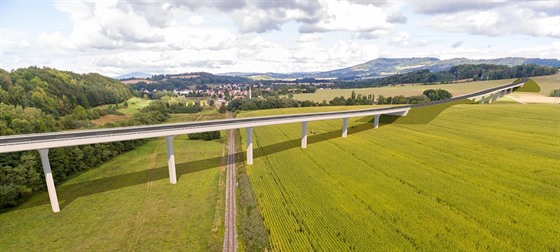 Varianta íslo 1 poítá i s takovýmto pemostním eleznicní trati u Rovenska...