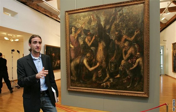 Tizianv Apollón a Marsyas z kromíské sbírky, je zejm nejvzácnjím obrazem v esku.