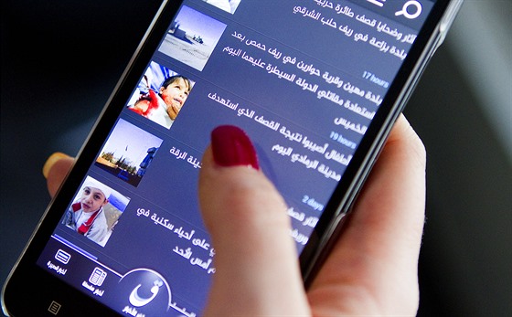 Mobilní aplikace Amaq News Agency, tiskové agentury Islámského státu.