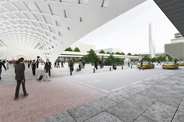 Vítzný návrh urbanisticko-dopravního eení veejného prostoru ped Terminály...