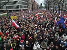 Na padesát tisíc lidí demonstrovalo ve Varav proti nové konzervativní vlád a...