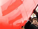 Nedlního pochodu na podporu polské konzervativní vládní strany Právo a...