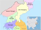 Severokorejské provincie Severní Pjongan, Jiní Pjongan, Severní Hamgjong,...