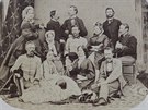 Skupinov fotografie rodiny Schindler nkdy okolo roku 1864