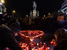 Z praského Václavského námstí vyel 18. prosince prvod podle odhadu policie...