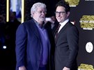 George Lucas a J.J. Abrams na premiée filmu Star Wars: Síla se probouzí