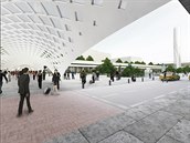 Vítězný návrh urbanisticko-dopravního řešení veřejného prostoru před Terminály...