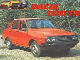 Dobov prospekt vozu Dacia 1310 TX vydan Mototechnou v roce 1987