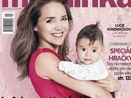 Lucie Vondráková a její syn Adam na obálce prosincového vydání magazínu...