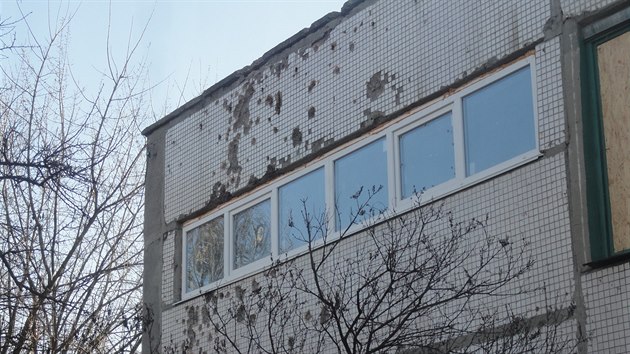 Mateřská škola v Avdějevce stále nese stopy bojů (17. prosince 2015)