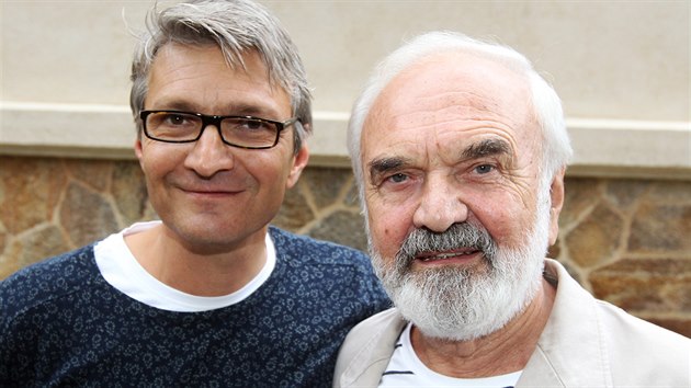 Jan a Zdenk Svrkovi na filmovm festivalu v Karlovch Varech (9. ervence 2014)