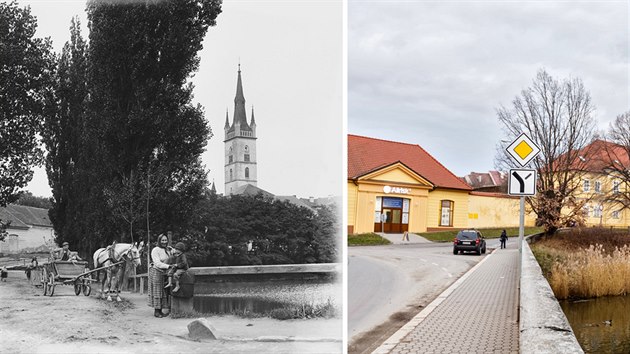 slav na Kutnohorsku na snmku kolem roku 1898 a na aktuln fotografii