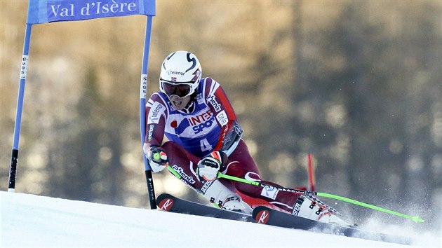Henrik Kristoffersen v obm slalomu ve Val d'Isere.