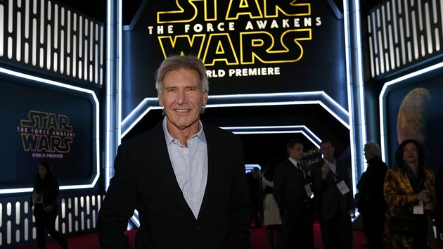 Harrison Ford na premiéře filmu Star Wars: Síla se probouzí