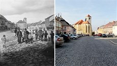 Boskovice na snímku kolem roku 1890 a v souasnosti