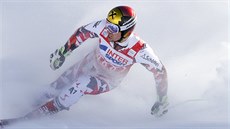 Marcel Hirscher v cíli ob�ího slalomu ve Val D'Isere.