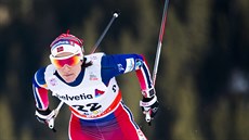 Heidi Wengová v závodu na 15 kilometr v Davosu.