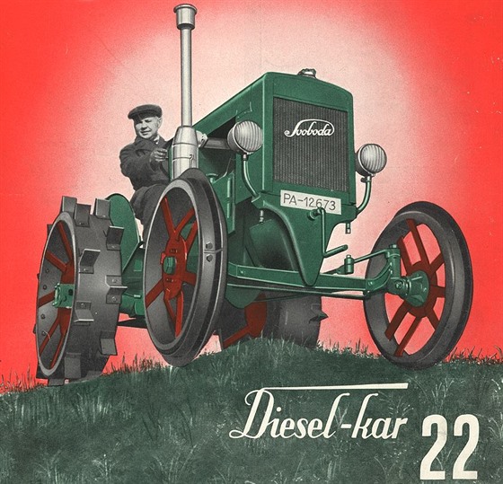 Traktor Svoboda D 22 (DK 22), zobrazení z firemního prospektu