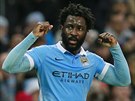 Útoník Manchesteru City Wilfried Bony slaví branku do sít Sunderlandu.