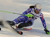 Slovensk lyaka Petra Vlhov pi slalomu v Lienzu.