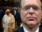 Pedseda lidovc Pavel Blobrdek ukoistil selfie s papeem