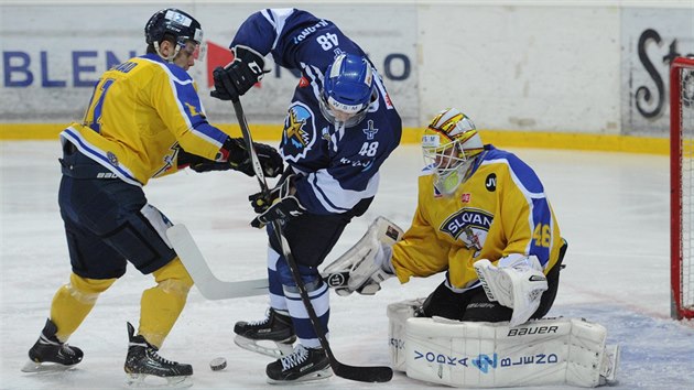 Momentka z duelu st nad Labem (lut) vs. Kladno