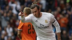 Gareth Bale se raduje z gólu v utkání s Vallecanem.