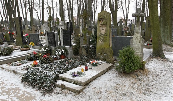 Oba obvinění loni navštívili také hrob Anežky Hrůzové.