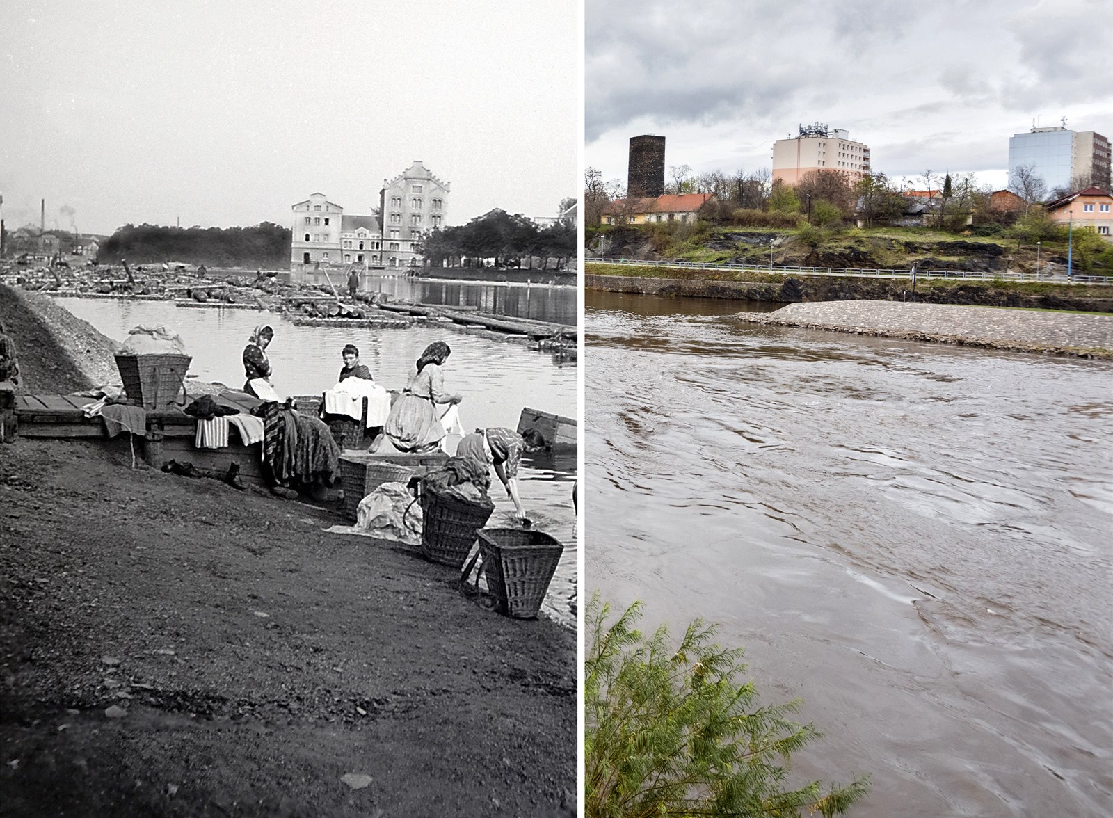 Kolín - kolem roku 1890 a dnes