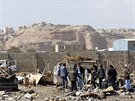 Jemenské hlavní msto Saná se stalo cílem desítek saúdských nálet. (6. ledna...