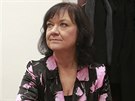 Marta Semelová u praského obvodního soudu (6.1.2016)