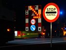 kontroly na dálnici v Dánsku