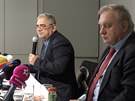 Miloslav Ransdorf a Peter Guzmický na tiskové konferenci (7. 1. 2016)