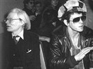 Andy Warhol a Lou Reed na veírku v roce 1976 (repro z knihy Jeremy Reed:...